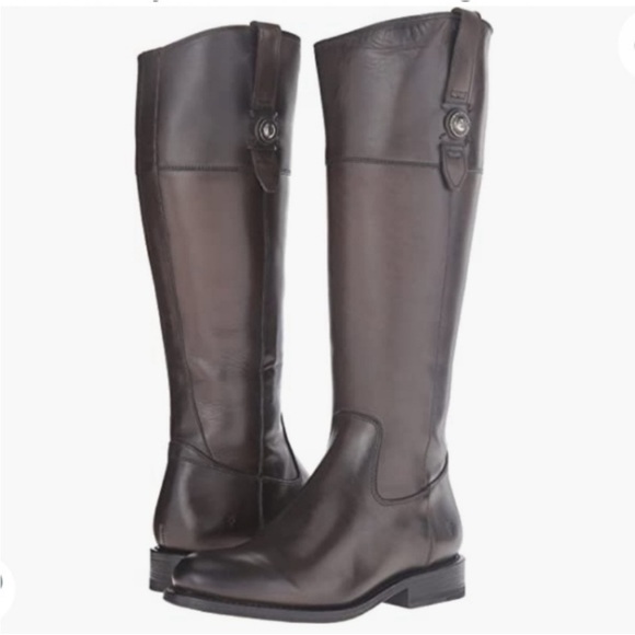 Frye Jaden Button Tall Riding Leather Boot Knee High Chocolate Brown Timeless - Picture 1 of 15